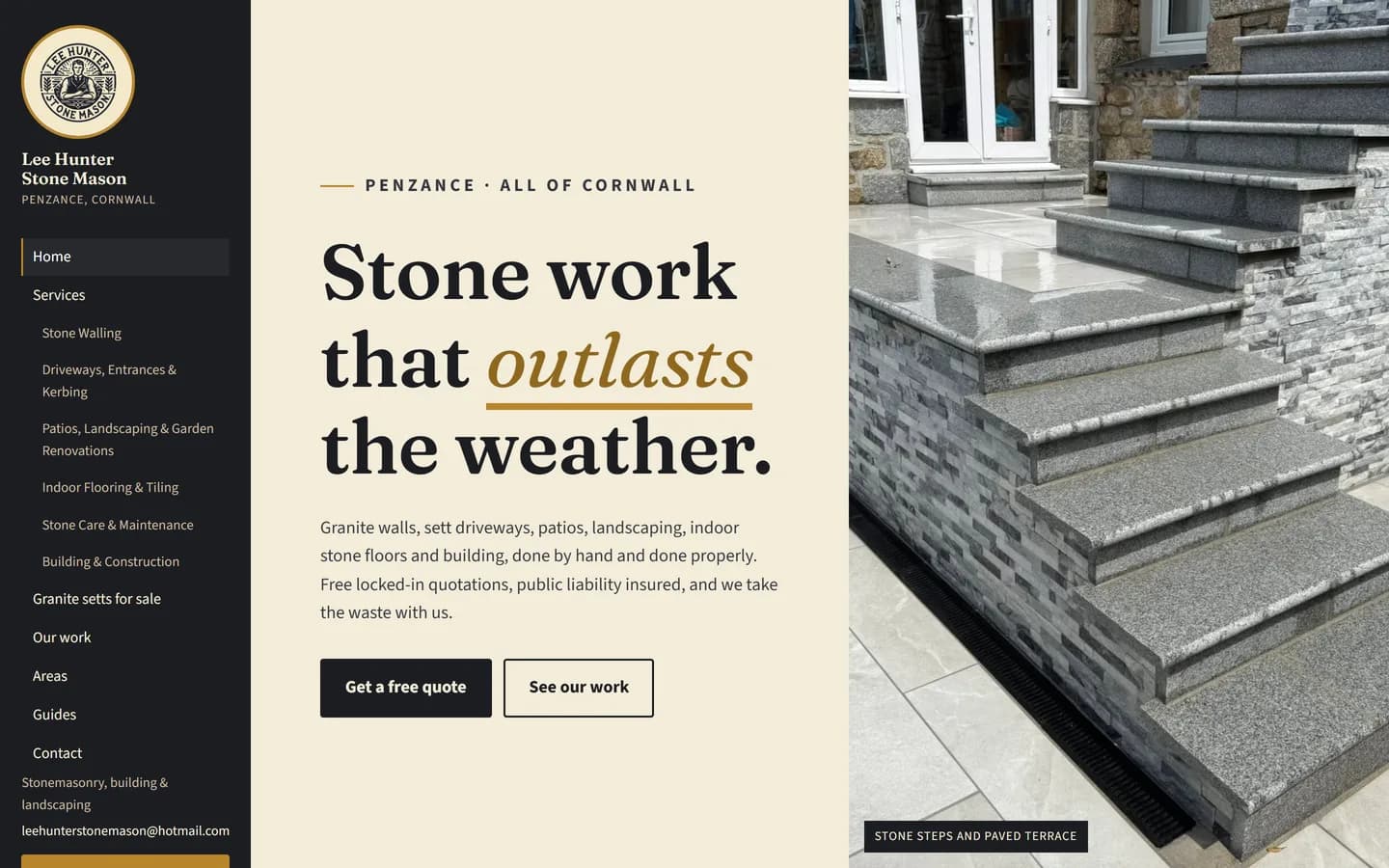The Lee Hunter Stone Mason home page