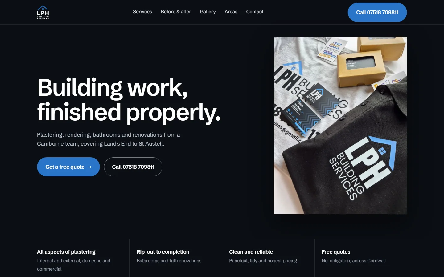The LPH Building Services home page