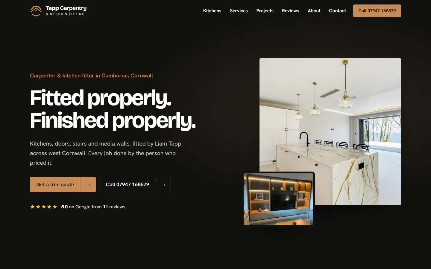 The Tapp Carpentry & Kitchen Fitting home page